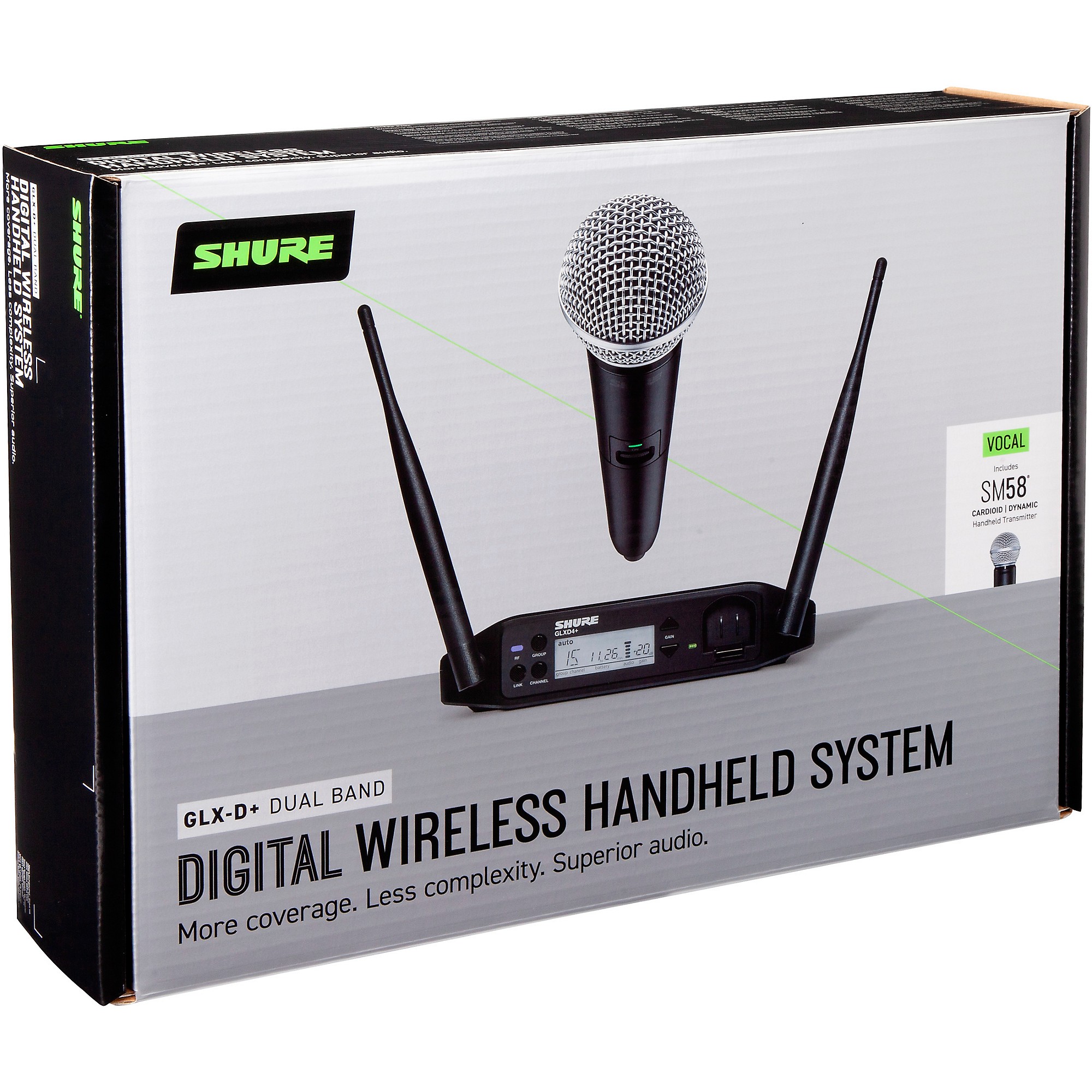 SHURE GLX-D DIGITAL WIRELESS VOCAL　SM58 Amazon.com: Shure GLXD24R/SM58 Microphone System with GLXD4R