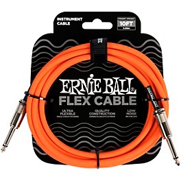 Ernie Ball FLEX Straight to Straight Instrument Cable ... Ernie Ball FLEX Straight to Straight Instrument Cable 10 ft. Orange