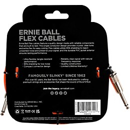 Ernie Ball FLEX Straight to Straight Instrument Cable 10 ft. Orange