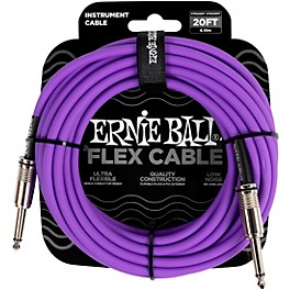 Ernie Ball FLEX Straight to Straight Instrument Cable ... Ernie Ball FLEX Straight to Straight Instrument Cable 20 ft. Purple