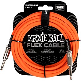 Ernie Ball FLEX Straight to Straight Instrument Cable ... Ernie Ball FLEX Straight to Straight Instrument Cable 20 ft. Orange