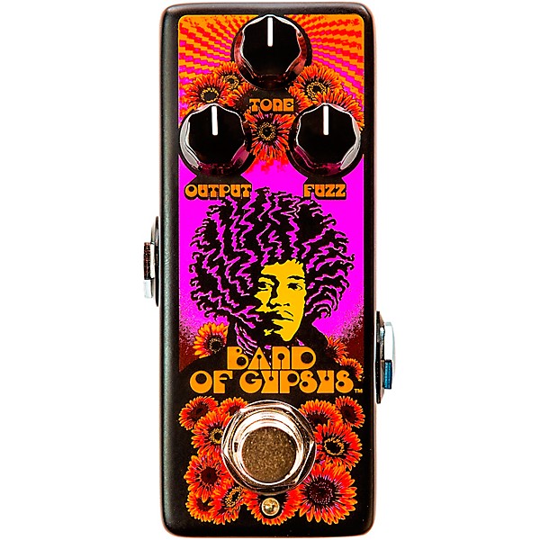 Dunlop Authentic Hendrix '68 Shrine Series Band of Gypsys Fuzz Effects Pedal Pink and Orange