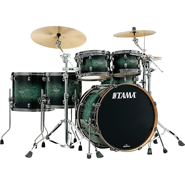 TAMA Starclassic Performer 5-Piece Shell Pack With 22" Bass Drum and Black Nickel Hardware Molten Steel Blue Burst