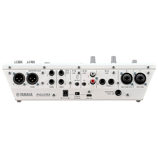 Yamaha AG08 8-channel Mixer/USB Interface for Mac/PC White