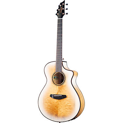 Breedlove Pursuit Exotic S Ce Concert Acoustic-Electric Guitar White Sand for sale