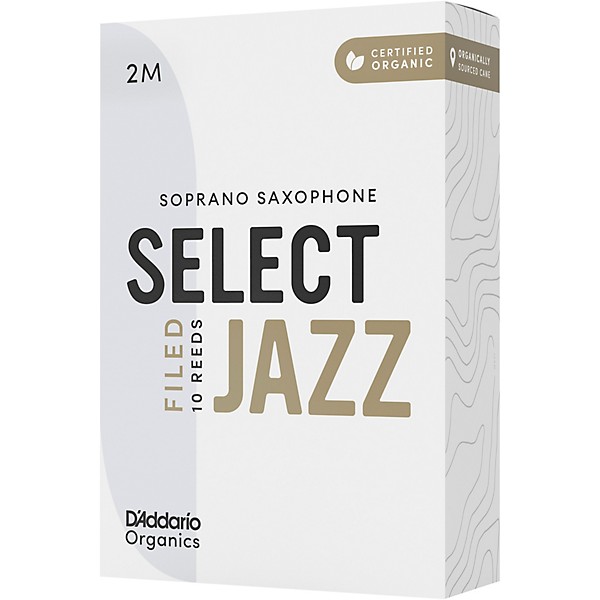 D'Addario Woodwinds Select Jazz, Soprano Saxophone - Filed,Box of 10 2M