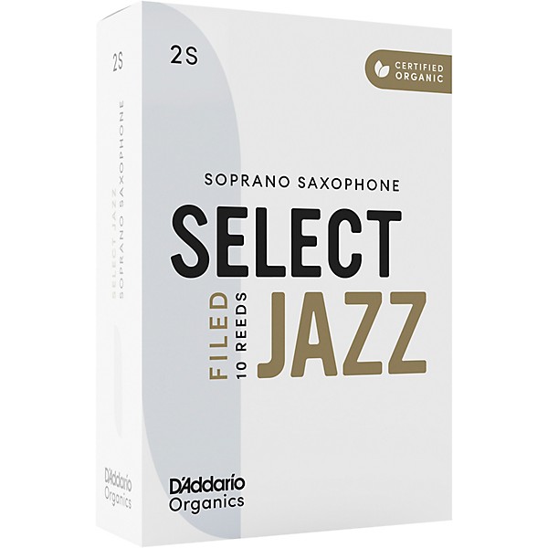 D'Addario Woodwinds Select Jazz, Soprano Saxophone - Filed,Box of 10 2S