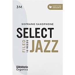 D'Addario Woodwinds Select Jazz, Soprano Saxophone - Filed,Box of 10 3M