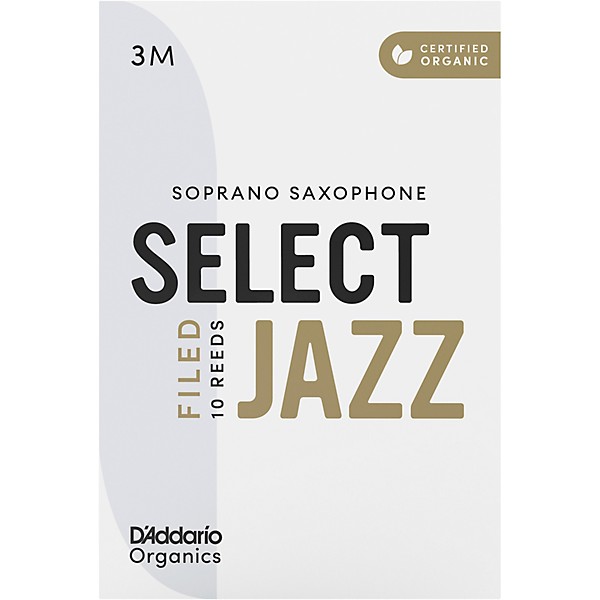 D'Addario Woodwinds Select Jazz, Soprano Saxophone - Filed,Box of 10 3M