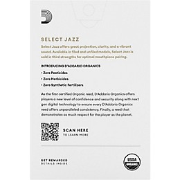 D'Addario Woodwinds Select Jazz, Soprano Saxophone - Filed,Box of 10 3S