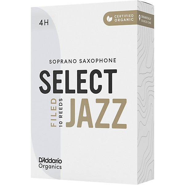 D'Addario Woodwinds Select Jazz, Soprano Saxophone - Filed,Box of 10 4H