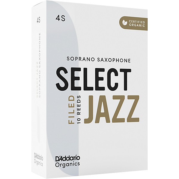 D'Addario Woodwinds Select Jazz, Soprano Saxophone - Filed,Box of 10 4S