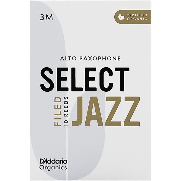 D'Addario Woodwinds Select Jazz, Alto Saxophone - Filed,Box of 10 3M