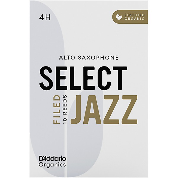 D'Addario Woodwinds Select Jazz, Alto Saxophone - Filed,Box of 10 4H