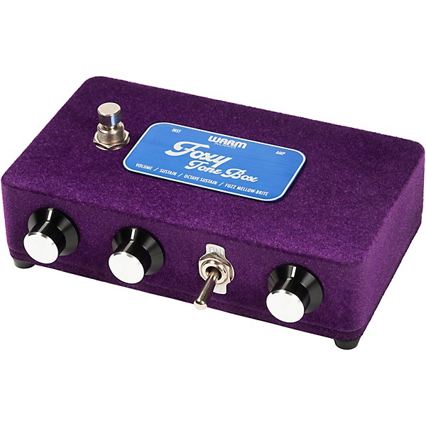 Open Box Warm Audio Foxy Tone Box Octave Fuzz Guitar Effects Pedal Level 1 Purple Velvet