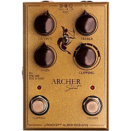 J.Rockett Audio Designs Archer Select Boost/Overdrive Effects Pedal Gold