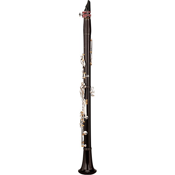 RZ Clarinets Capriccio Grenadilla Bb Clarinet, 18 Keys Silver Keys with Golden Pillars Adjustable Thumb Rest