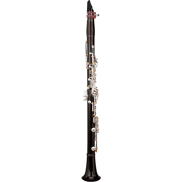 RZ Clarinets Capriccio Grenadilla Bb Clarinet, 18 Keys Silver Keys with Golden Pillars Adjustable Thumb Rest