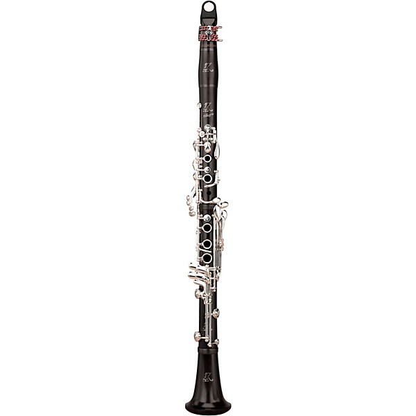 RZ Clarinets Allegro Grenadilla Bb Clarinet, 17 Keys Silver Keys Adjustable Thumb Rest