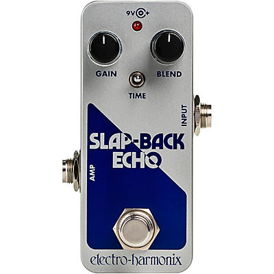 Electro-Harmonix Slap-Back Echo Analog Delay Effects Pedal Silver And Blue for sale