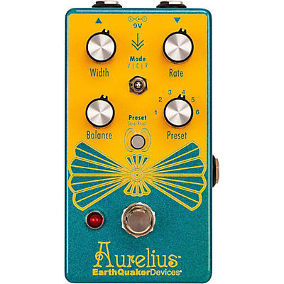 Earthquaker Devices Aurelius Tri-Voice Chorus Effects Pedal Sparkly Teal And Golden Yellow for sale
