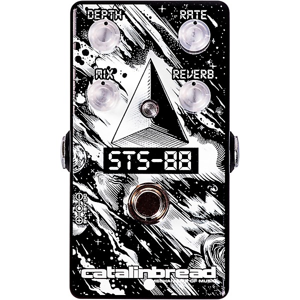 Catalinbread STS-88 Flange With Verb Effects Pedal Black and White