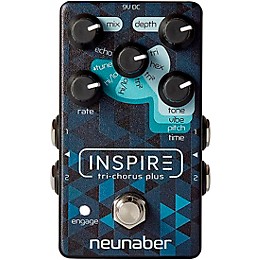 Open Box Neunaber Inspire Tri-Chorus Plus Effects Pedal Level 1 Black and Blue