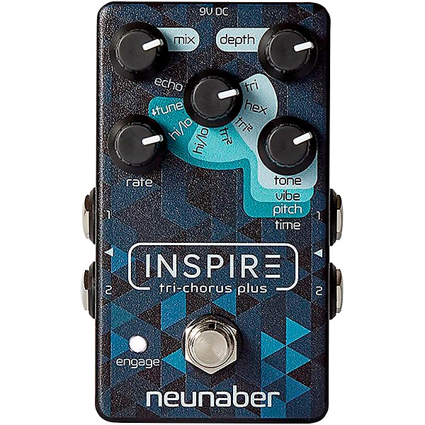 Open Box Neunaber Inspire Tri-Chorus Plus Effects Pedal Level 2 Black and Blue 197881066482
