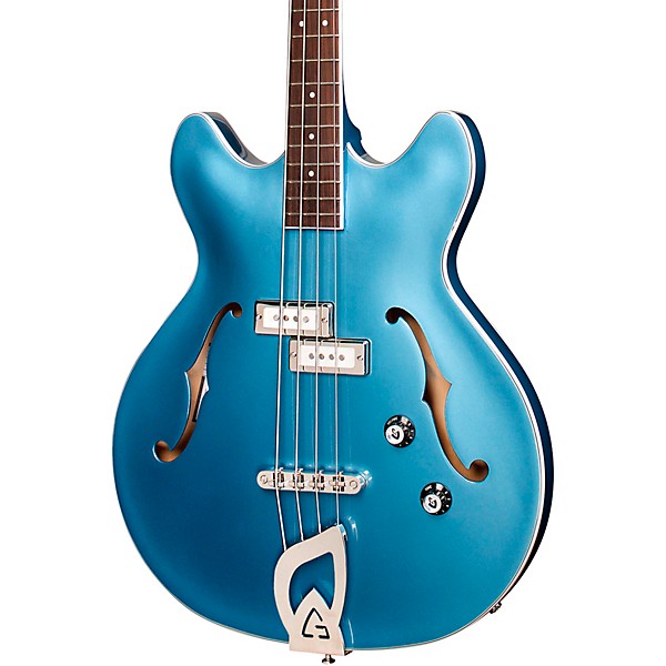 Guild Starfire I Bass Semi-Hollow Short Scale Double-Cut Electric Bass Guitar Pelham Blue