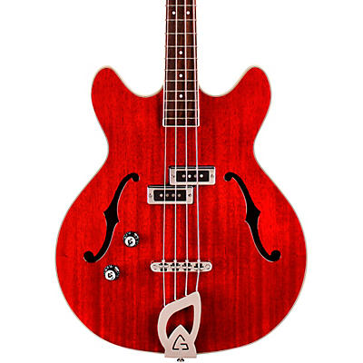 Guild Starfire I Bass Semi-Hollow Short Scale Double-Cut Left-Handed Bass Guitar Cherry Red for sale