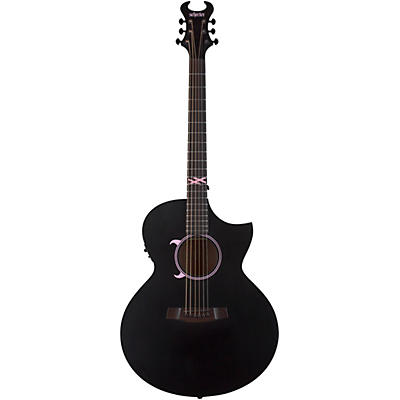 Schecter Guitar Research Machine Gun Kelly Signature Acoustic-Electric Guitar Satin Black for sale
