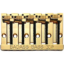 Leo Quan Badass V 5-String Bass Bridge With Grooved Saddl... Leo Quan Badass V 5-String Bass Bridge With Grooved Saddles Gold