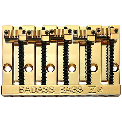 Leo Quan Badass V 5-String Bass Bridge With Grooved Saddles Gold for sale