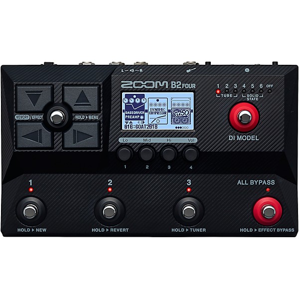 Zoom B2 Four Multi-Effects Processor for Bass Black