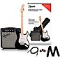 Squier Sonic Stratocaster Electric Guitar Pack With Fender Frontman 10G Amp Black thumbnail