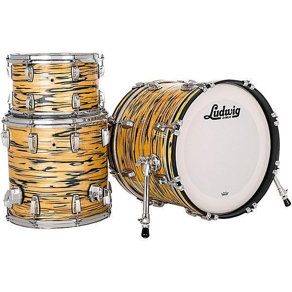 Ludwig Legacy Mahogany 3-Piece Jazzette Shell Pack with 18 in. Bass Drum Lemon Oyster