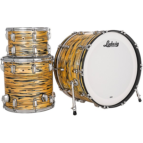 Ludwig Legacy Maple 3-Piece Pro Beat Shell Pack With 24" Bass Drum Lemon Oyster