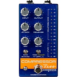 Open Box Empress Effects Bass Compressor Effects Pedal Level 1 Blue Sparkle