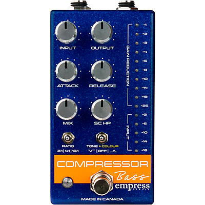 Empress Effects Bass Compressor Effects Pedal Blue Sparkle for sale