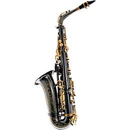 Open Box P. Mauriat PMXA-67RBX 20th Anniversary Special Edition Alto Saxophone Outfit Level 2 Black Nickel Plated, Gold Lacquer Keys 197881054045