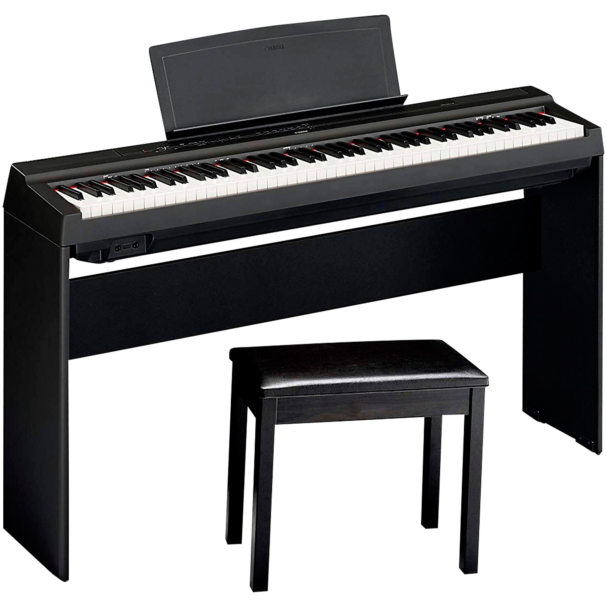 Yamaha P-125ABLB Digital Piano With Wooden Stand and Bench