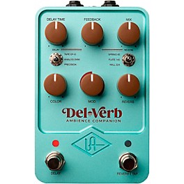 Universal Audio UAFX Del-Verb Ambience Companion Effects Pedal Turquoise