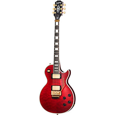 Epiphone Alex Lifeson Les Paul Custom Axcess Electric Guitar Ruby for sale