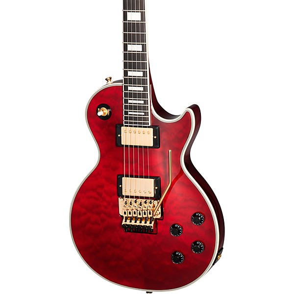 Open Box Epiphone Alex Lifeson Les Paul Custom Axcess Electric Guitar Level 2 Ruby 197881121044