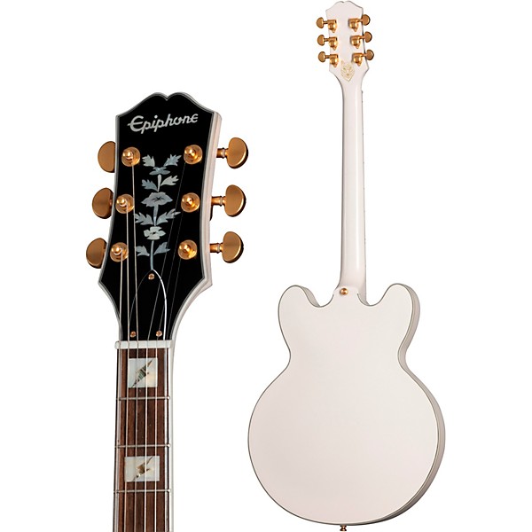 Epiphone Emily Wolfe "White Wolfe" Sheraton Semi-Hollow Electric Guitar Aged Bone White