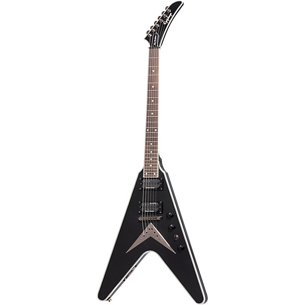 Open Box Epiphone Dave Mustaine Flying V Custom Electric Guitar Level 1 Black Metallic