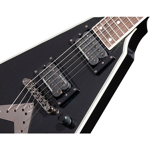 Open Box Epiphone Dave Mustaine Flying V Custom Electric Guitar Level 2 Black Metallic 197881023911
