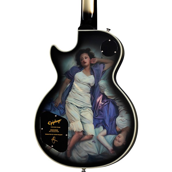 Epiphone Adam Jones Les Paul Custom Art Collection: Korin Faught's "Sensation" Electric Guitar Antique Silverburst