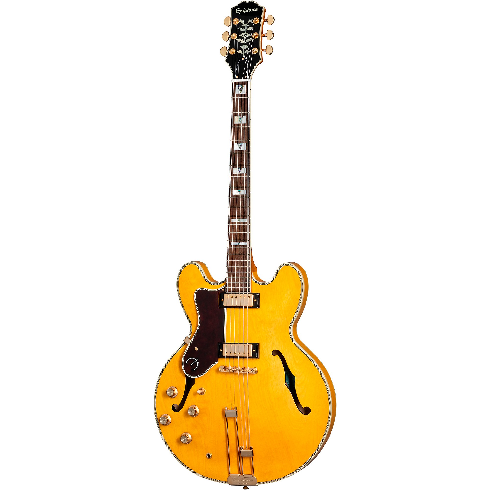 ギター Epiphone Sheraton (left handed) Epiphone Sheraton Left-Handed Semi-Hollow Electric Guitar Natural