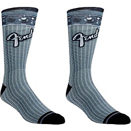 Fender Dye Sublimation Crew Socks Black